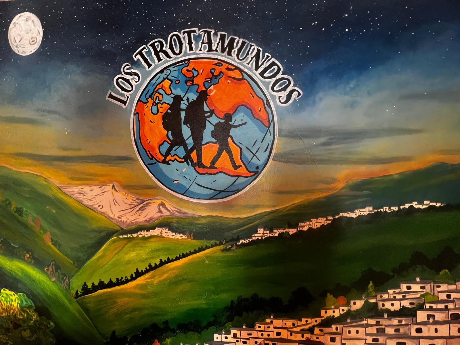 Mural Los Trotamundos restaurante Bubión Alpujarra